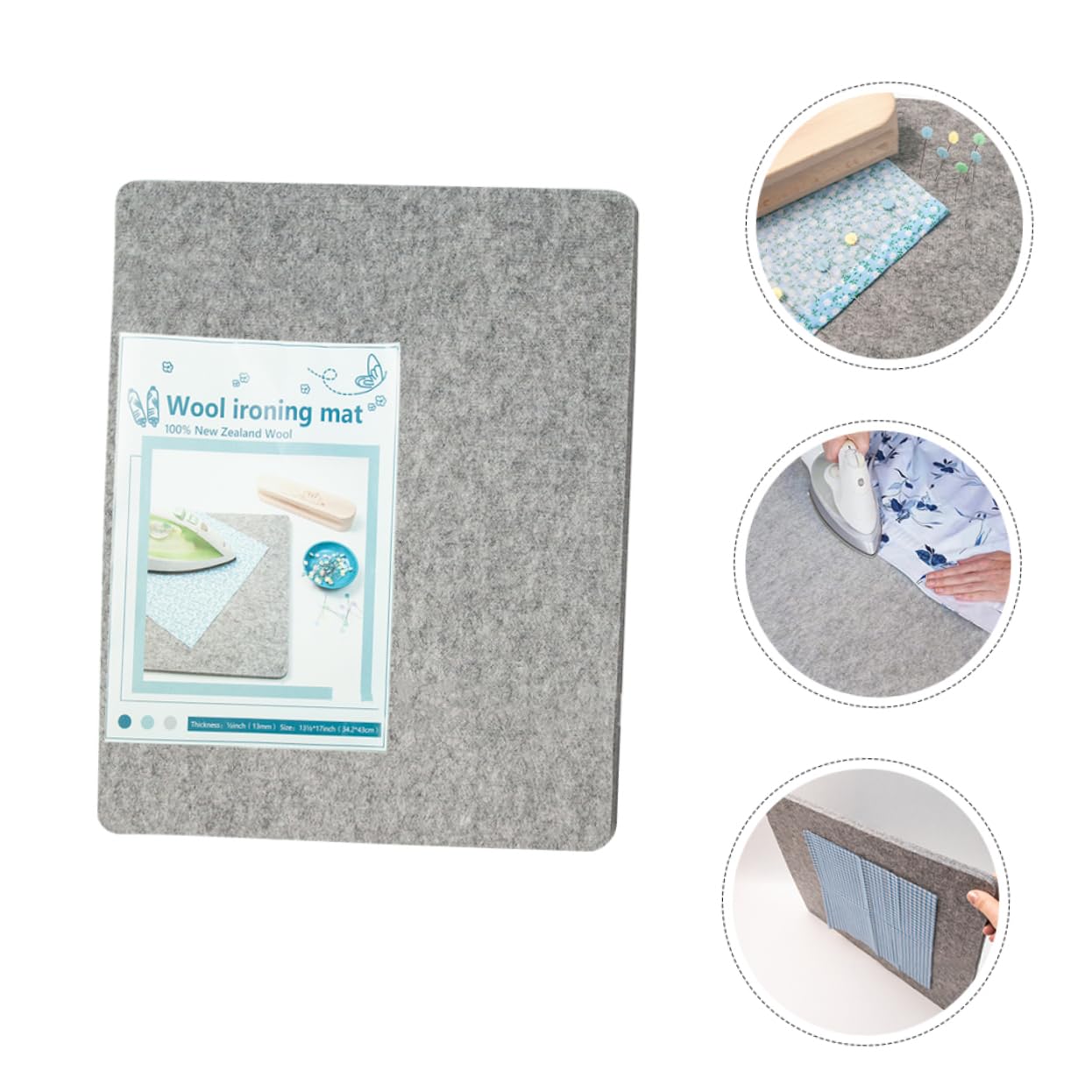 Gatuida Alfombrilla Planchado Pura Lana Fieltro Alta Temperatura Resistente Deformación Protección Térmica para Proyectos Costura y Acolchado