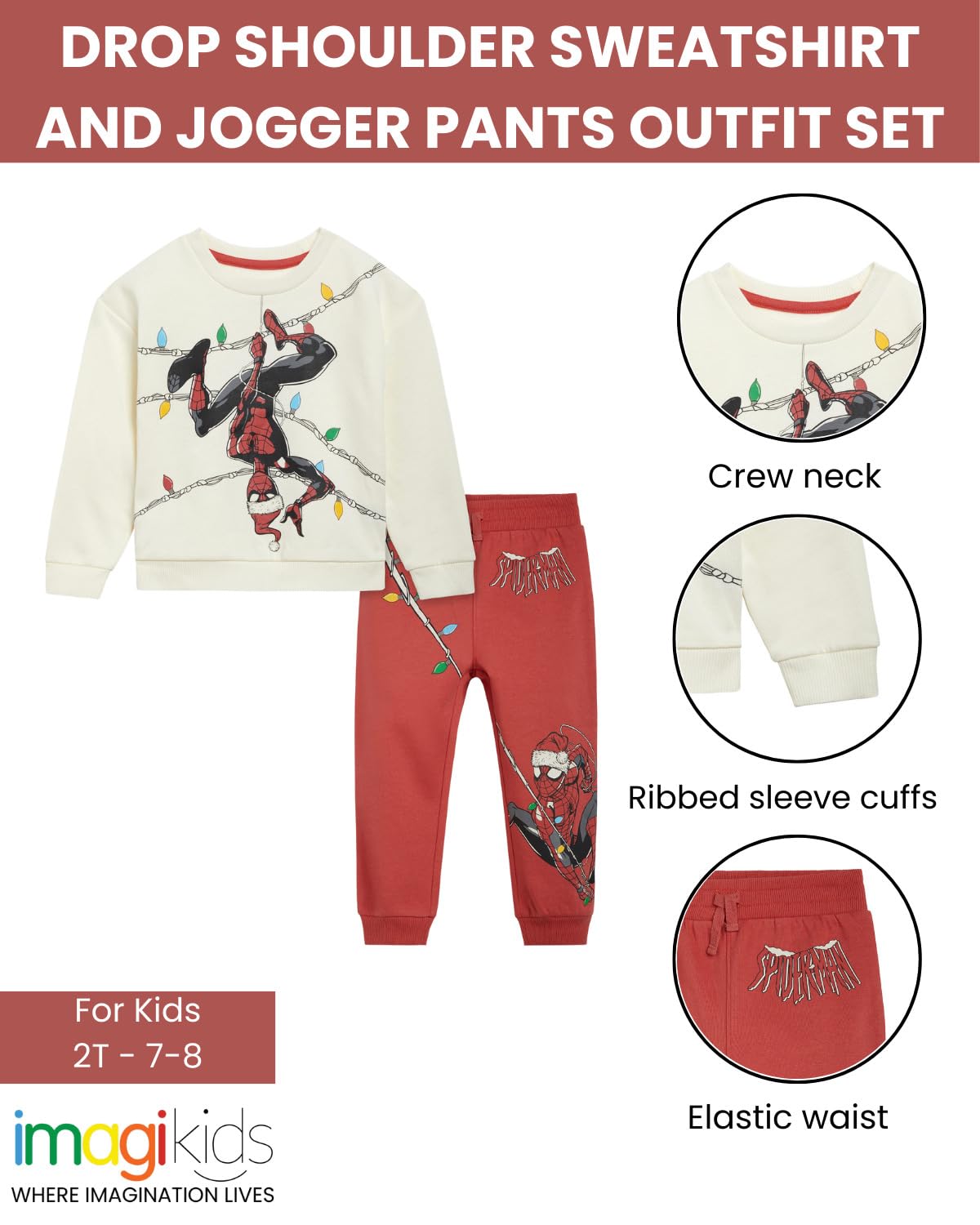 Marvel Avengers - Completo felpa e pantaloni in pile per bambini piccoli (2T - 7-8)