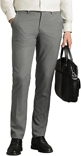 Louis Philippe Men's Slim Fit Everyday Smart Wear Comfort Stretch Work Ready Solid Formal Trouser