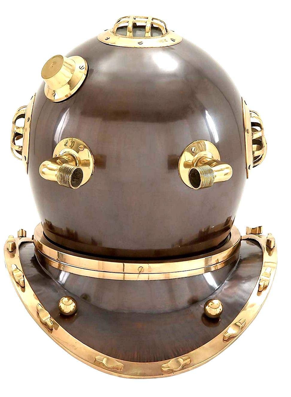 Casque nautique de plongée en laiton cuivre | Casque décoratif de bateau maritime
