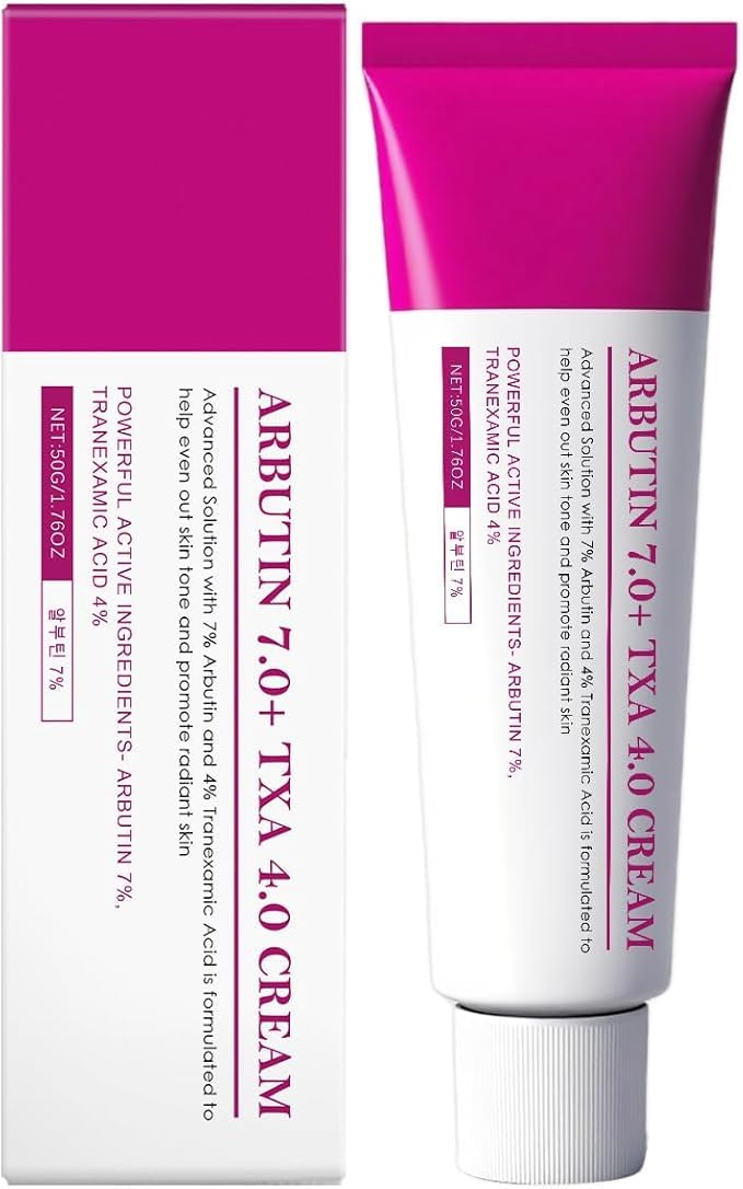 1/2 Jar Arbutin 7% + Tranexamic Acid 4% Cream - Lightweight Brightening Moisturizer to Help Reduce the Look of Dark Spots, Uneven Tone & Dullness with Niacinamide and Glutathione, 50g (2PC, 50G) — view 5