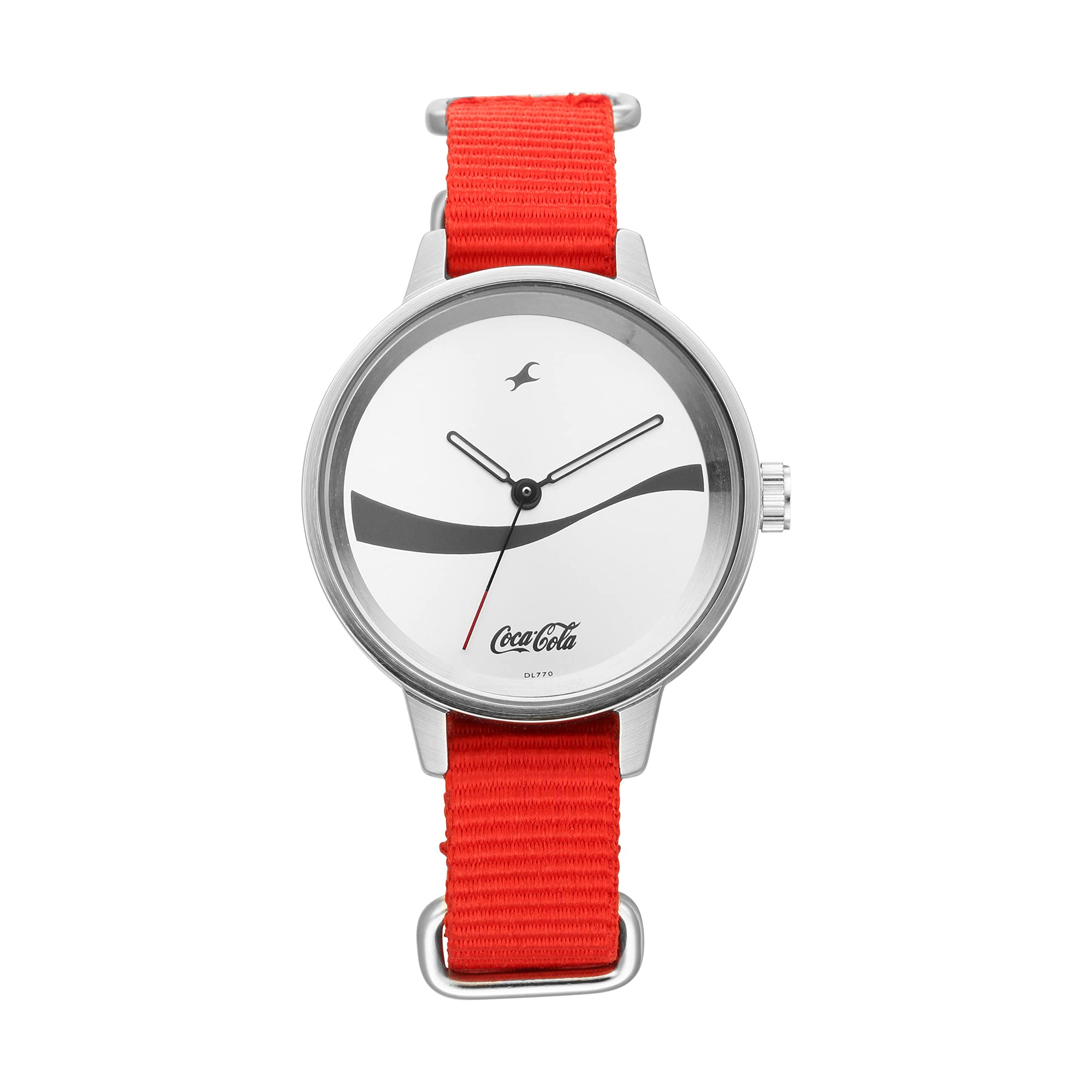 Fastrack Women Nylon Coke Analog Silver Dial Watch-6256Sp03, Band Color-Red (B09D3G9WWK) Amazon Price History, Amazon Price Tracker