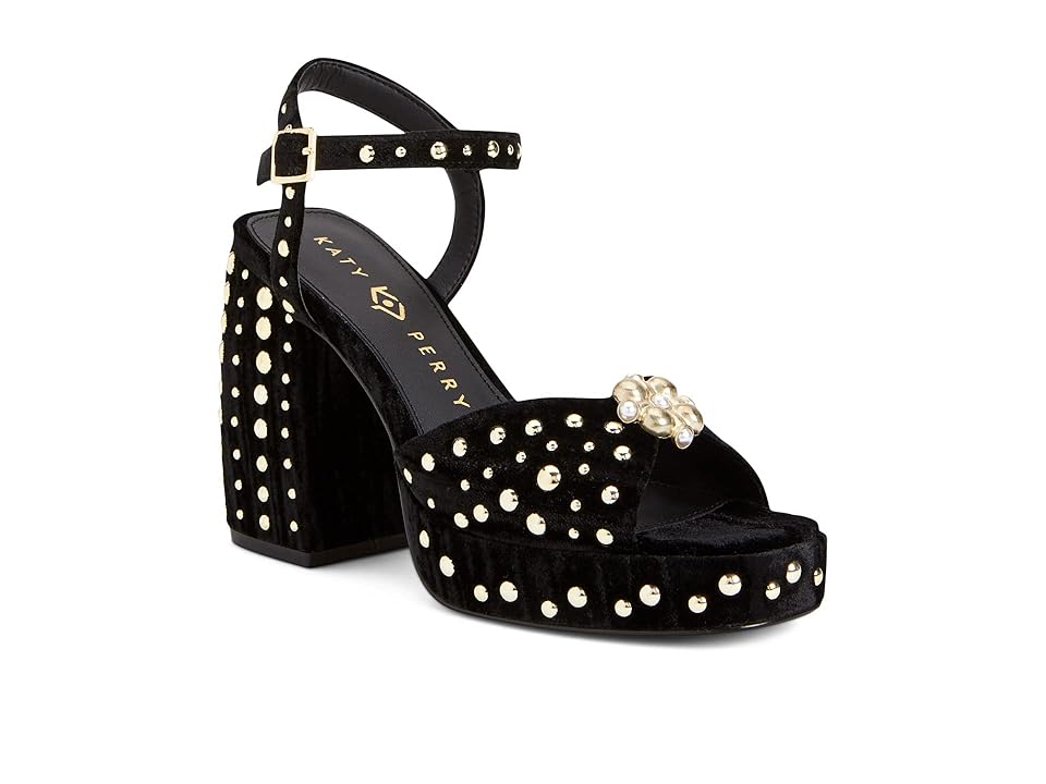 Katy Perry The Meadow Ornament Sandal (Black) Women's Sandals INTERNATIONAL SHIPPING