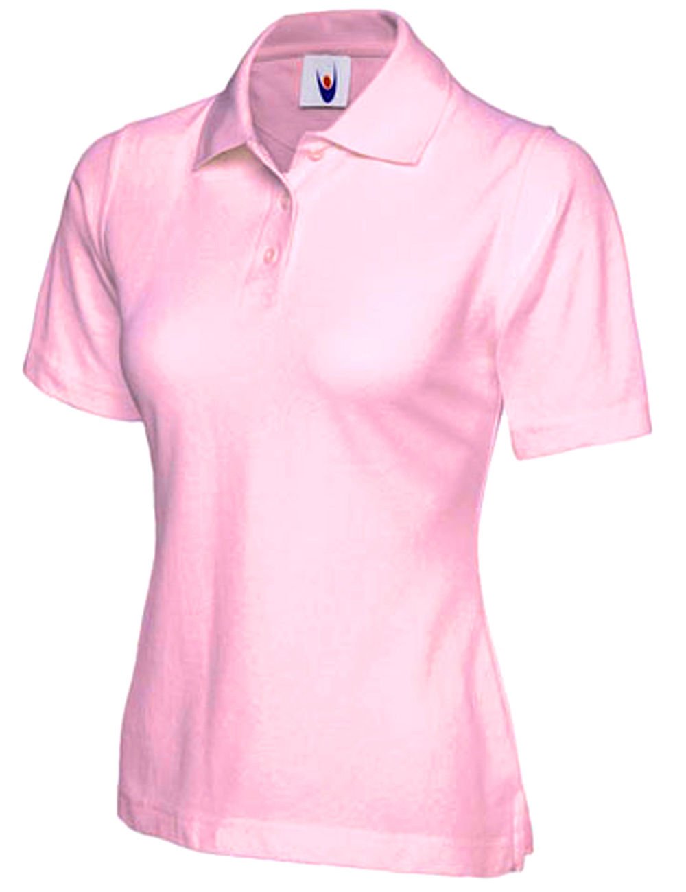 Ladies Premium Pique Polo Shirt (UK 14, Pink)