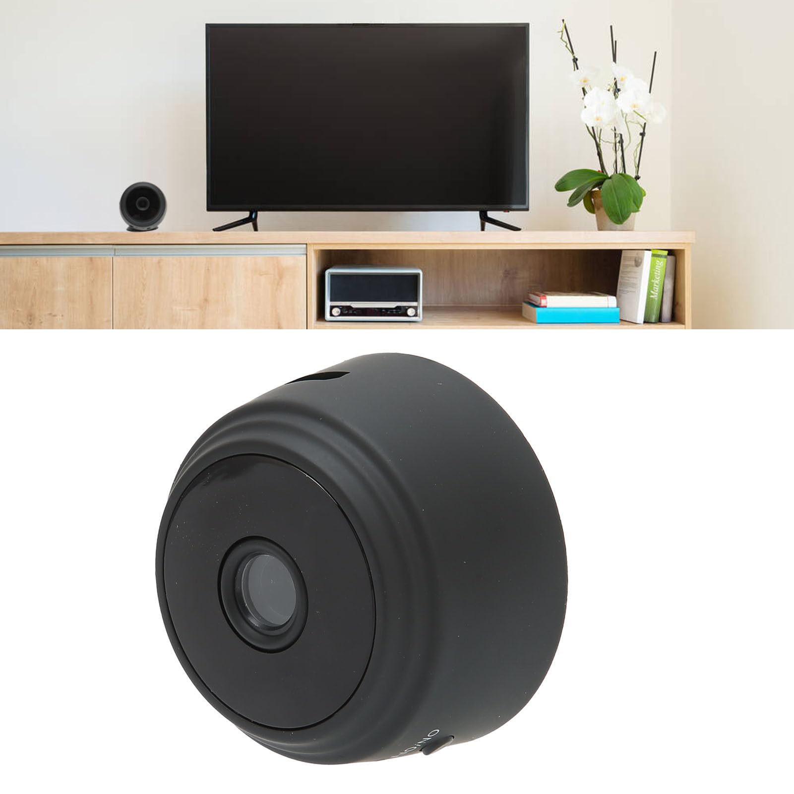 Mini Caméra WiFi 1080P Vision Nocturne Rechargeable 360 ​​Rotation Petite Caméra Vidéo Pour Bureau à Domicile