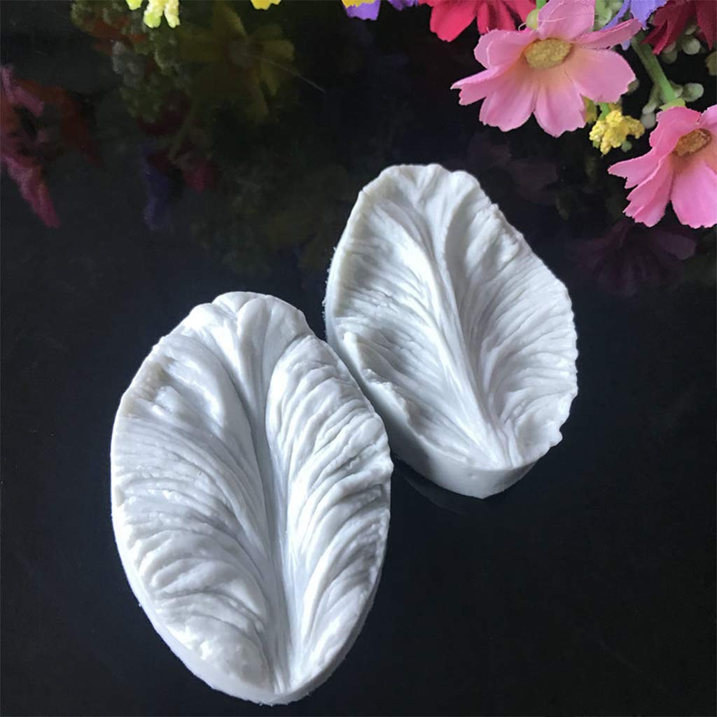Cake Silicone Moulds, 5er-Set Silikonform mit Blumenader Fondant Rose Venened Mould for Cake Decoration