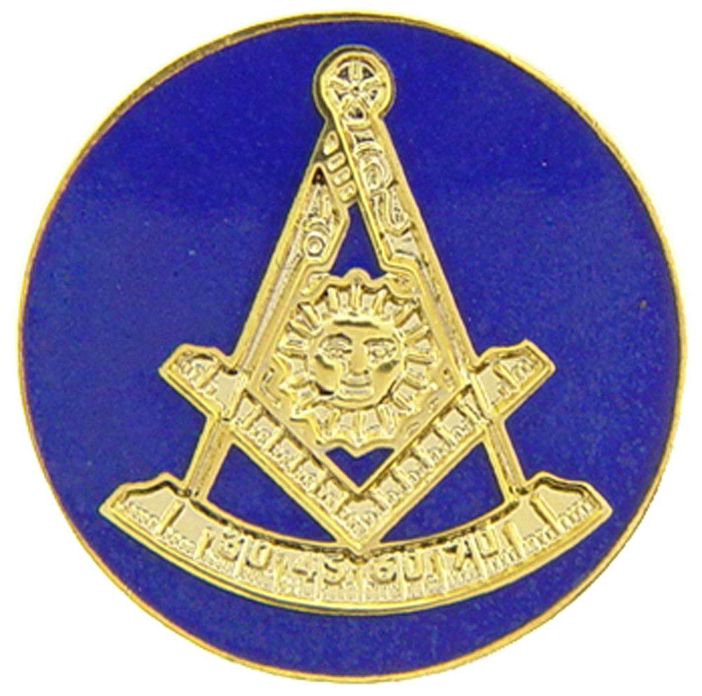 Artisan OwlPast Master Free Mason Emblem with Square and Compass - 1" Hat or Lapel Pin