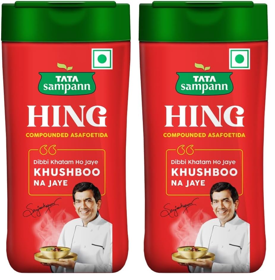 Image of Tata Sampann Hing, Compounded Asafoetida (Bandhani Hing), 100g, Recommended by Chef Sanjeev Kapoor, Strong Flavour & Aroma (Pack of 2)