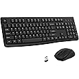 Wireless Keyboard Mouse Combo, X9 Performance Small Full Size Wireless Mouse and Keyboard Combo - 20% Smaller Cordless Keyboard and Mouse Set to Save Space for Windows, Laptop, Computer, Desktop, PC