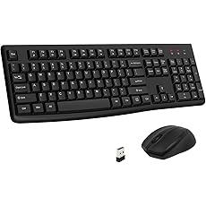Wireless Keyboard Mouse Combo, X9 Performance Small Full Size Wireless Mouse and Keyboard Combo - 20% Smaller Cordless Keyboard and Mouse Set to Save Space for Windows, Laptop, Computer, Desktop, PC