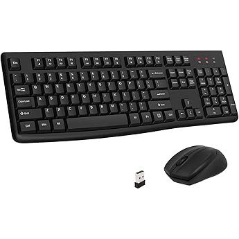 Wireless Keyboard Mouse Combo, X9 Performance Small Full Size Wireless Mouse and Keyboard Combo - 20% Smaller Cordless Keyboard and Mouse Set to Save Space for Windows, Laptop, Computer, Desktop, PC