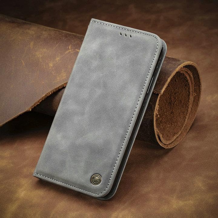 ClickCase for iPhone 12 Pro Max Sheepskin Series Faux Leather Wallet Flip Case with Video Stand & Magnetic Closure Lightweight Flip Cover for iPhone 12 Pro Max (Grey) (B0D8PDS3CC) Amazon Price History, Amazon Price Tracker
