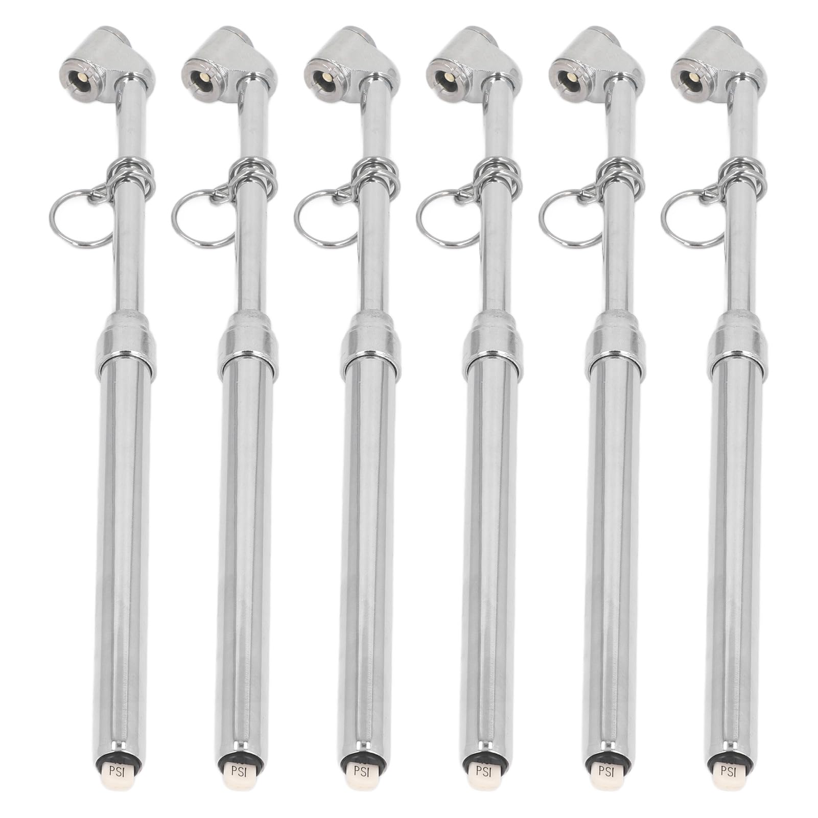 Manomètre de pression de pneu de type crayon 6 pièces, manomètre de pression d'air à double tête, compteur de pression de pneu de 10 à 160 PSI pour SUV RV ATV voitures camions