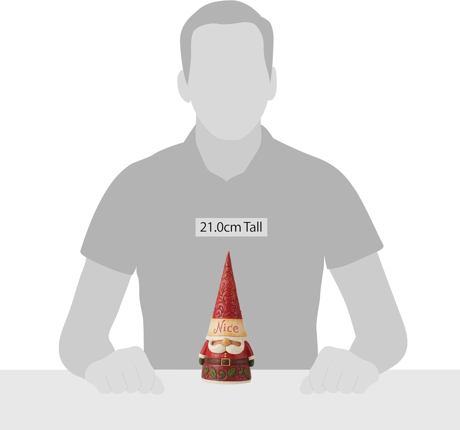 Enesco Jim Shore Heartwood Creek Christmas Gnome Naughty and Nice Double-Sided Figurine, 8.27 Inch, Multicolor, Red