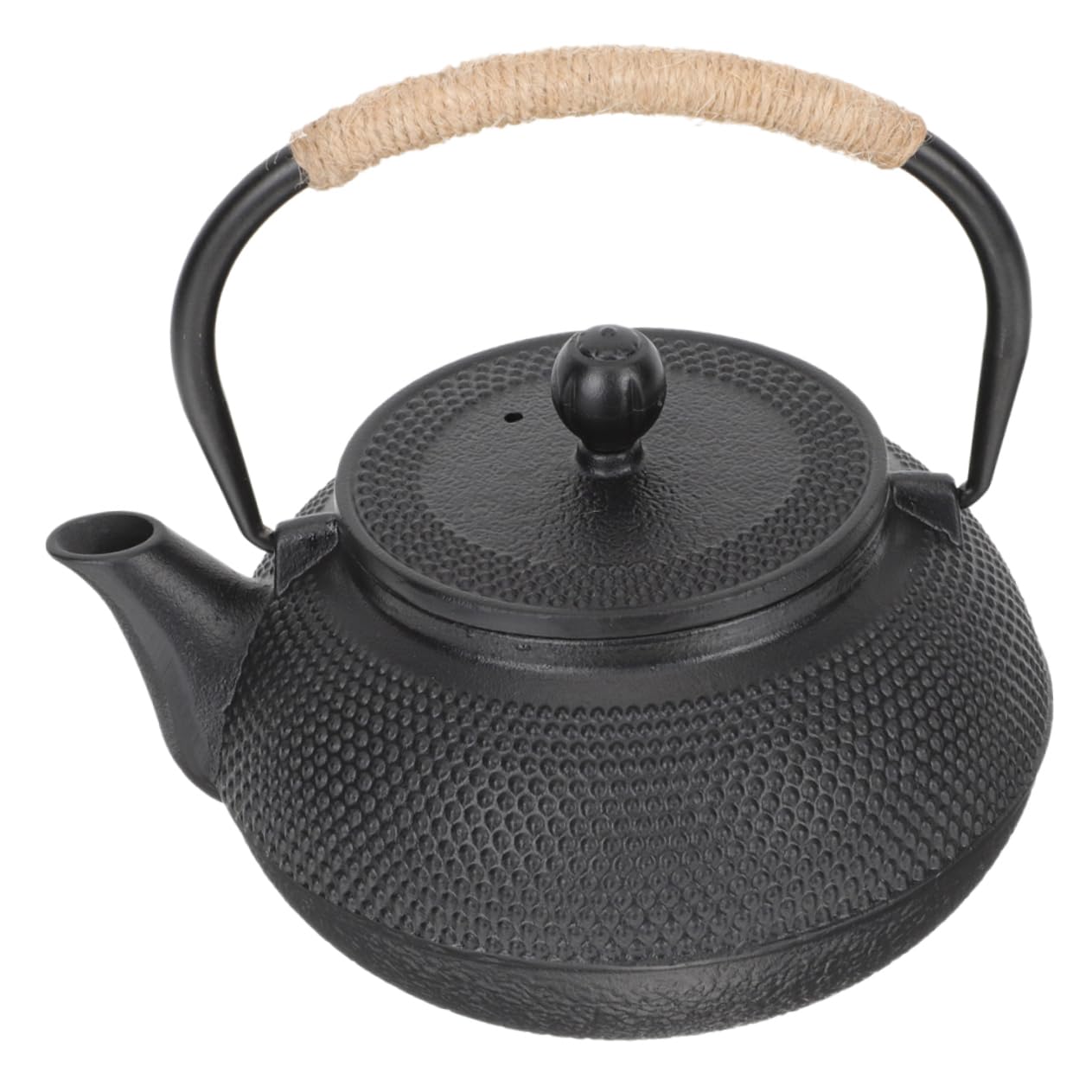 Cabilock Tetera Pequeña De Hierro Forjado Asa Antideslizante Tetera De Escritorio Resistente Al Calor Hogar Utensilio Para Servir Té