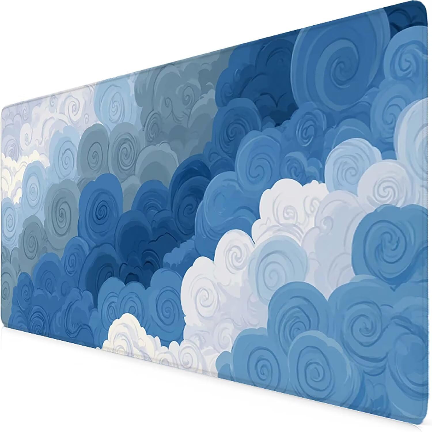 Tappetino Mouse XXL 1000x500mm Blu Mousepad Astratto Tappetino Scrivania Grande, con base in Gomma Antiscivolo, Impermeabile Sottomano Scrivania, Computer, Ufficio, Accessori Gaming Mouse Pad 5-3754k