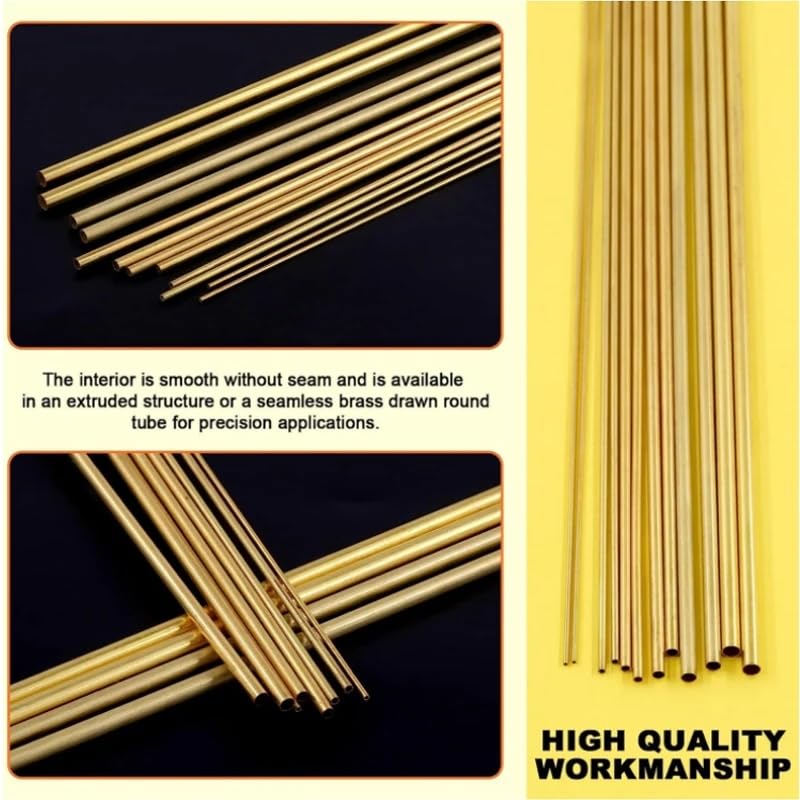 1 pz Tubi In Ottone FAI DA TE Tubo Rotondo Diametro 25/22/20/18/16/14/12/10/8/6mm Lunghezza 200mm 300mm 500mm Tubo Tondo In Ottone(OD 16 x ID 14mm)