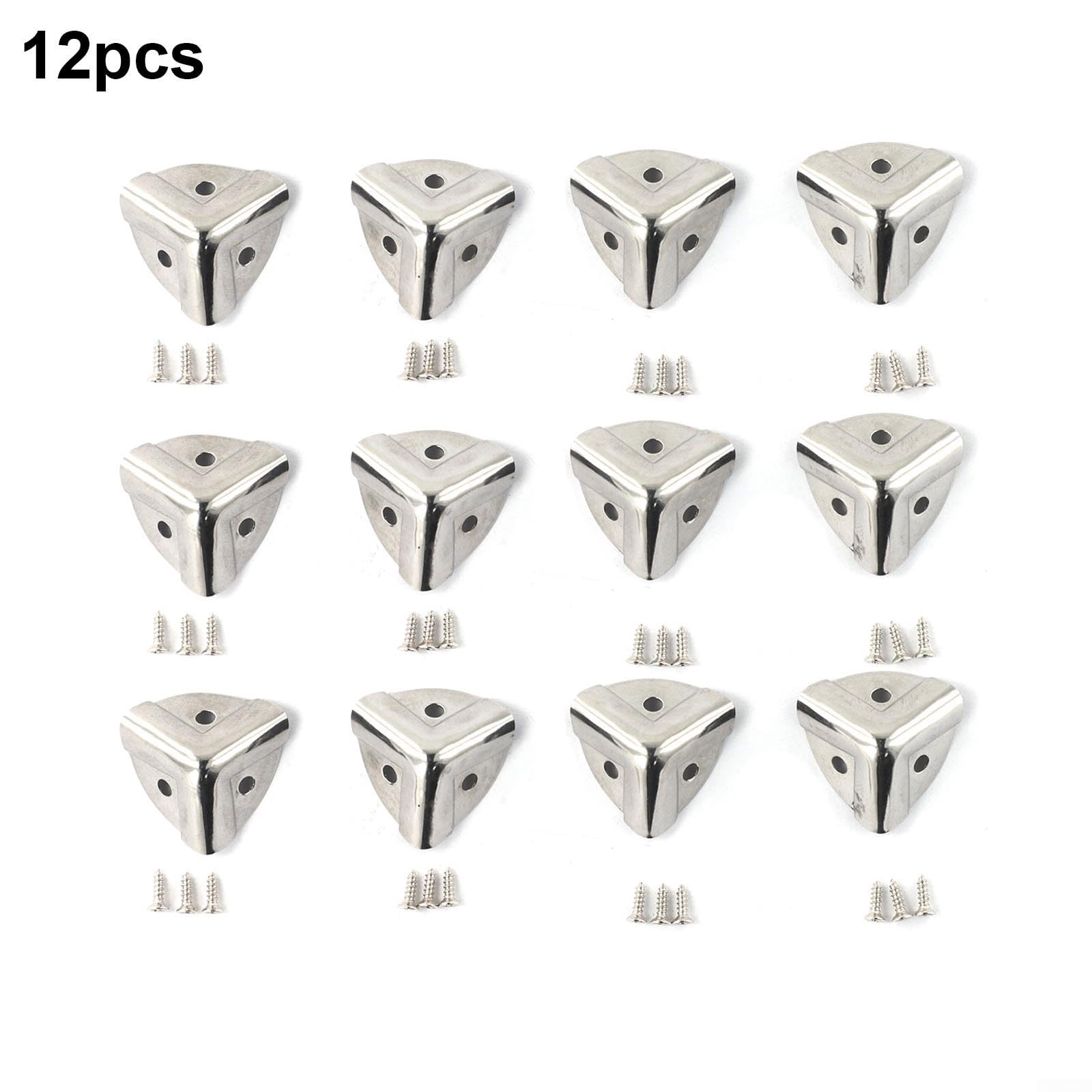 4812PCS Protezioni angolari in metallo per scatole di legno e protezione mobili (4PCS)