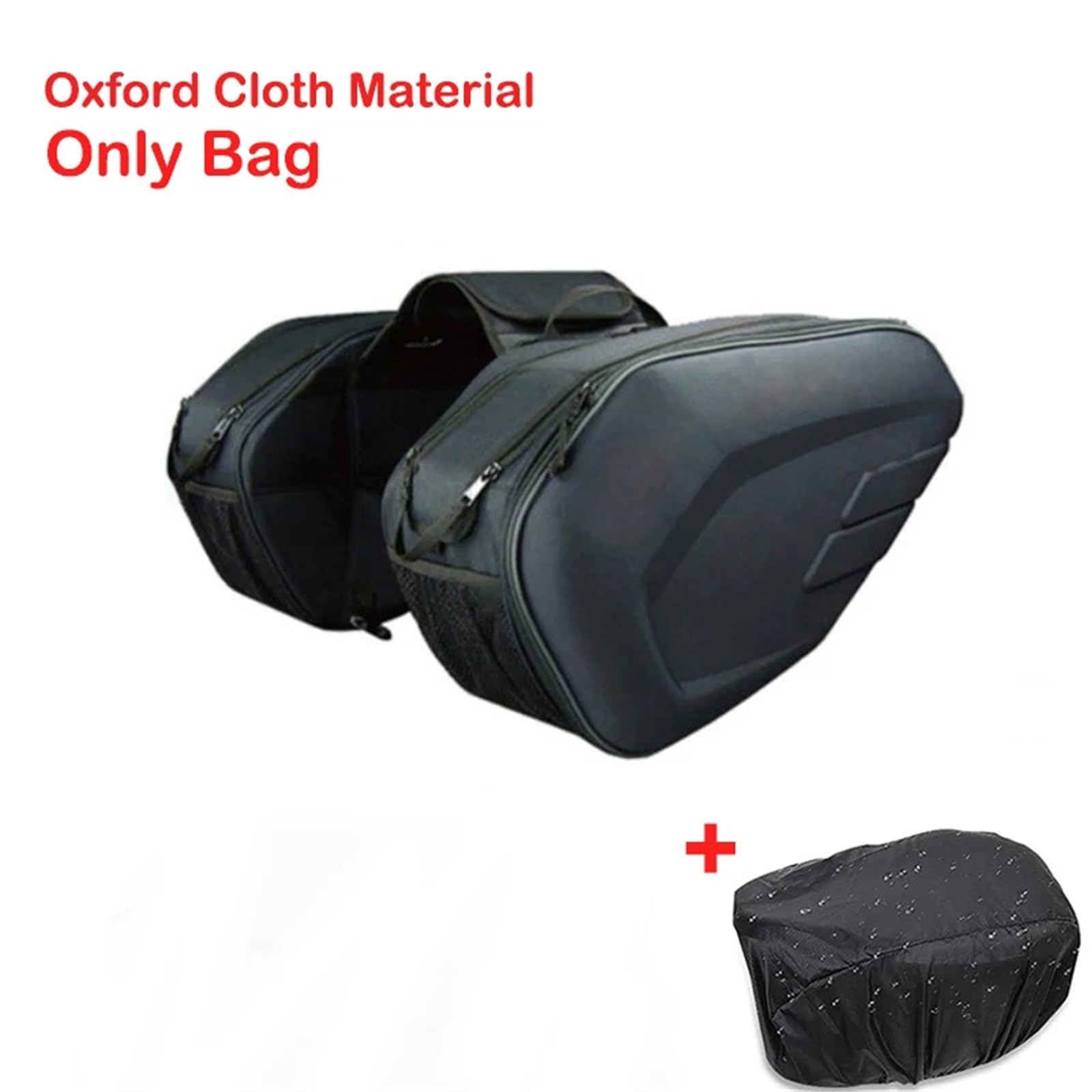 Borsa Gamba Moto Borsa da Sella Impermeabile per Moto/Borse da Viaggio per Casco Laterale per Moto + Copertura Antipioggia Un Paio Marsupio Gamba Moto(Oxford And Plastic)
