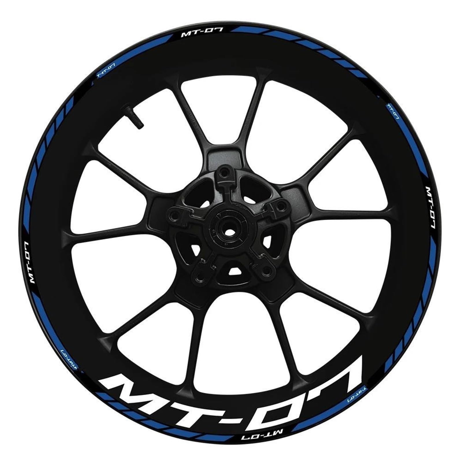 Wheel Hub Decal MT07 Set MT 07 Inner and Outer Rim Sticker 2022 for Yamaha MT-07 Motorbike(Color13)