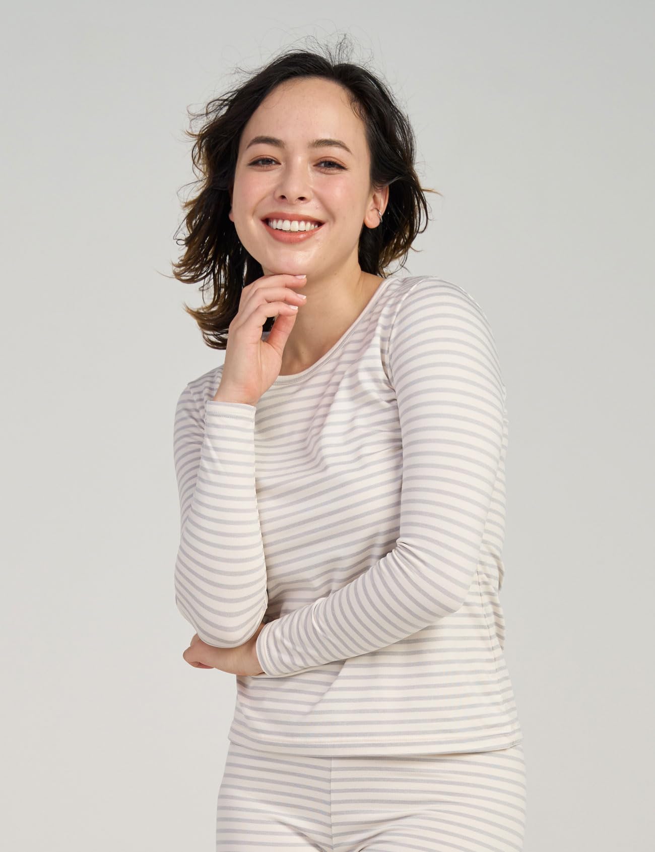 LAPASA Pacco da 2 o 1 Maglia Termica Donna Manica Lunga Fodera in Micro Pile - Pigiama Abbigliamento Intimo Canottiera Calda Elegante Elastica Traspirante Sportiva L15/L39/L42