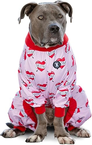 Pittie Clothing - Pijama Pit Bull para perro, mameluco de cobertura completa para Pitbull pijamas para perros, pijamas para perros, ropa de pitbull