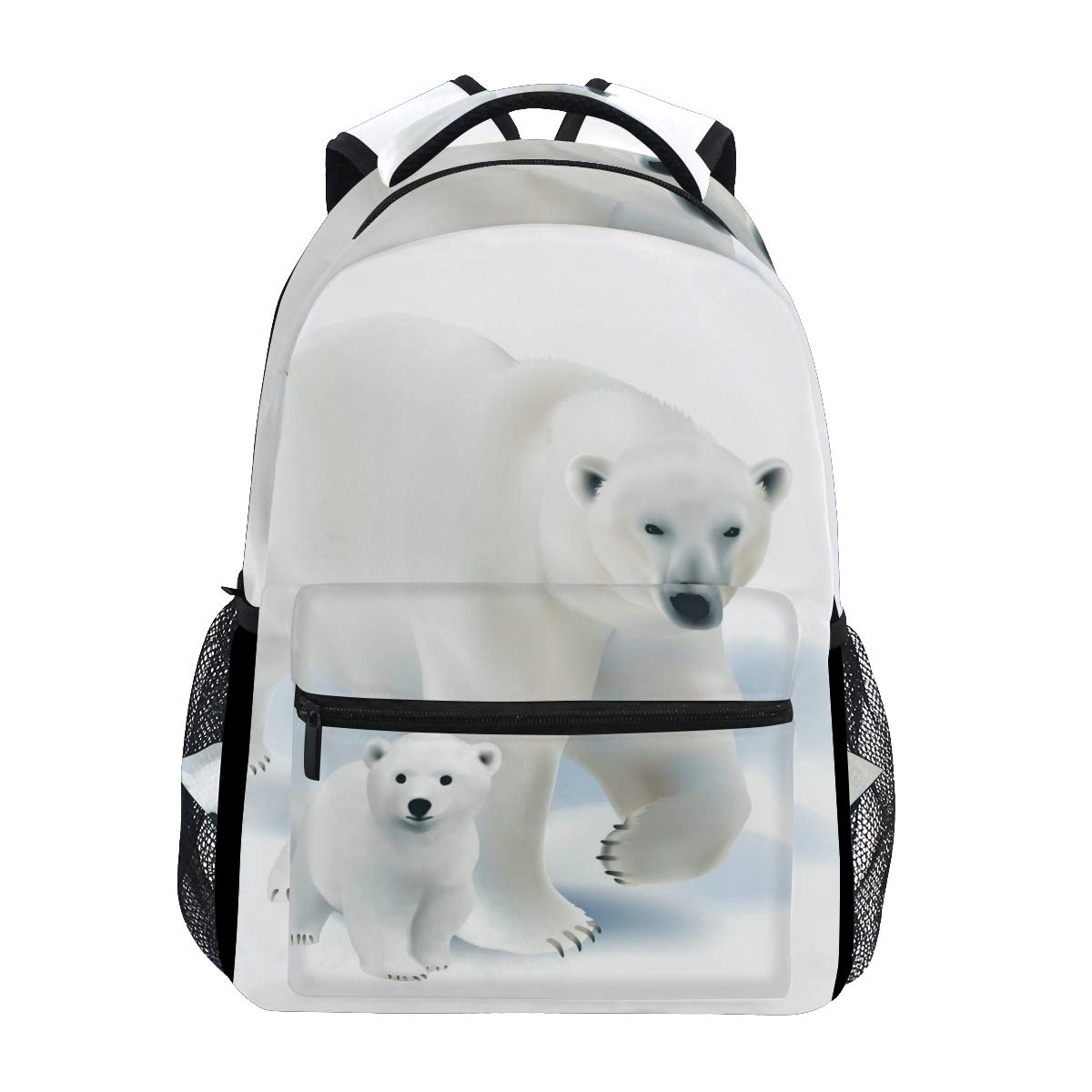 Polar Bear Backpack School Bag Bookbag Hiking Travel Rucksack
