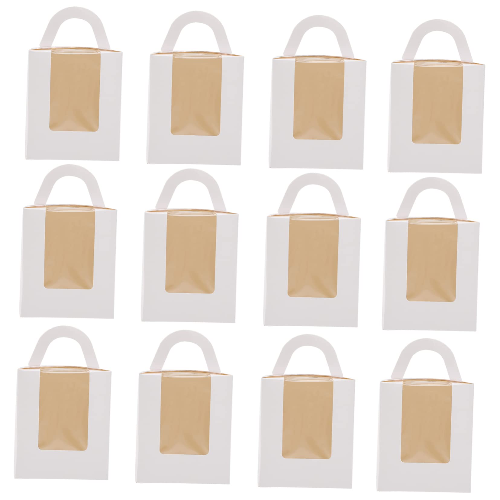 Ciieeo Tall Cake Boxes 50pcs Bulk Paper Bakery Boxes with Window for Desserts Parties Wedding Birthday