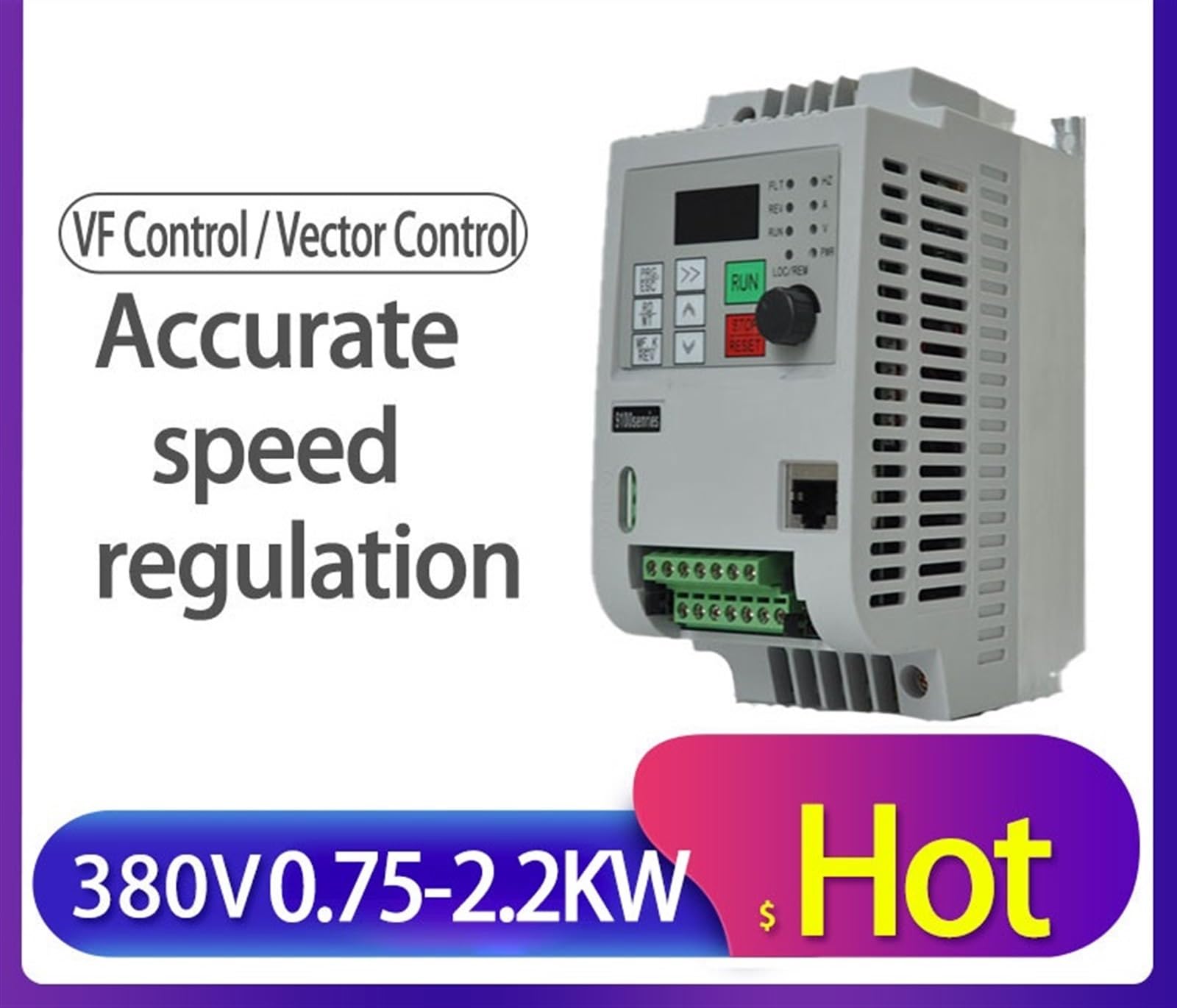 VFD-Wechselrichter, 5500 W, 380 V AC, Frequenzumrichter, 5, kW, 0–400 Hz, zur Geschwindigkeitsregelung(4KW 380V)