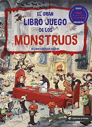 El gran libro juego de los monstruos: Libro divertido para jugar, 3 niveles de juego en un solo libro, encuentra objetos escondidos, 3-8 años: 2 (Libros juego)