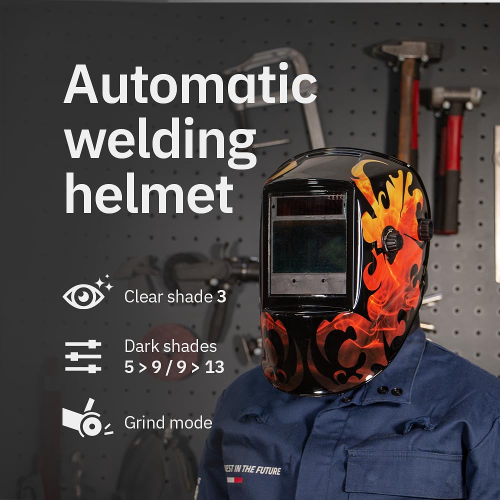GYS 044098 Schweißhelm LCD ZEUS 5-9/9-13 G FIRE