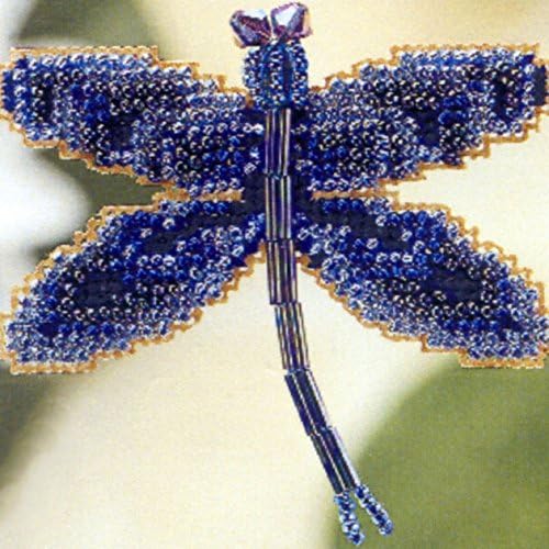 Rainbow Dragonfly Beaded Counted Cross Stitch Ornament Kit Mill Hill 2000 Spring Bouquet MHDF4 image 4