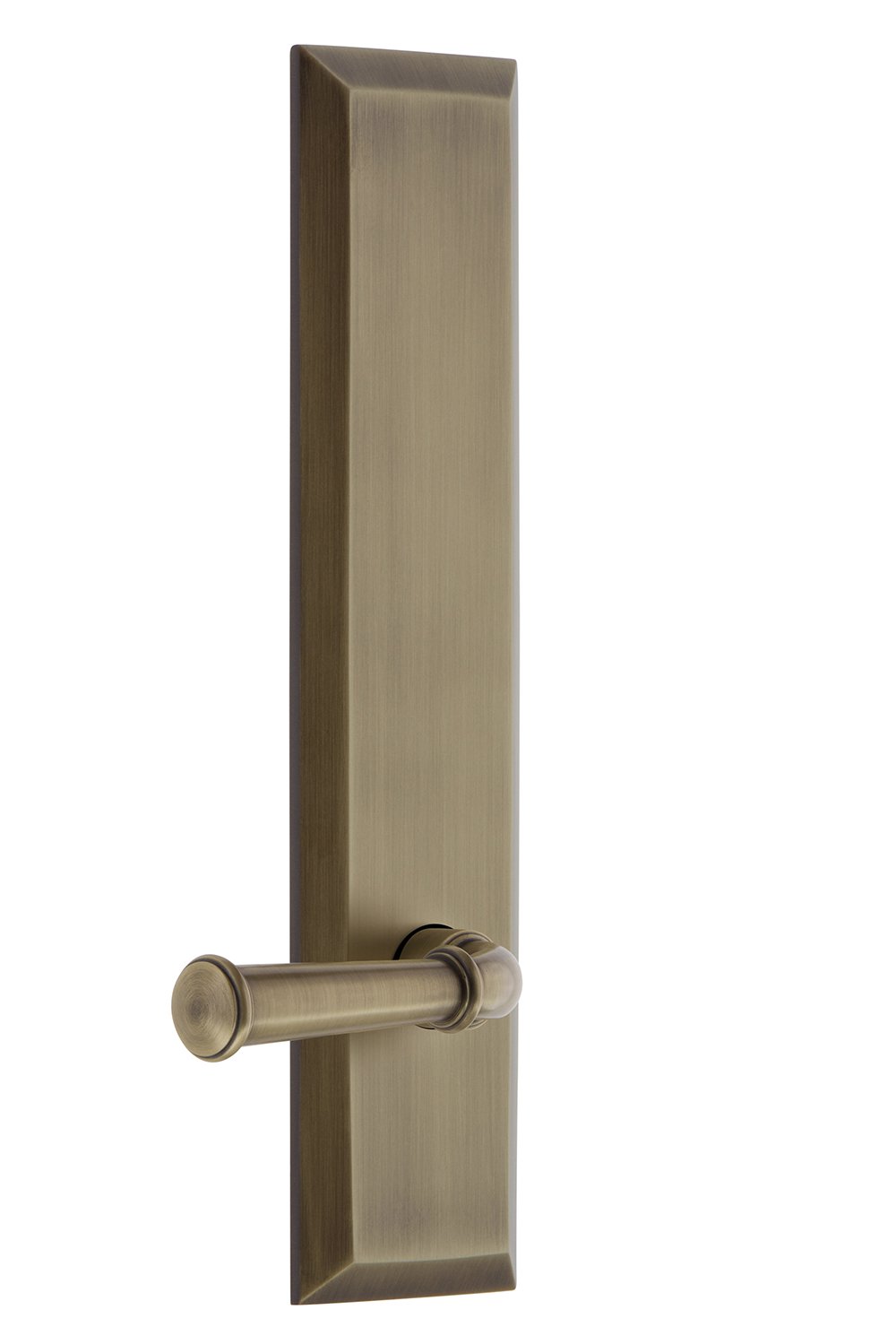 Grandeur 836648 Hardware Fifth Avenue Tall Plate Double Dummy with Georgetown Lever in Vintage Brass
