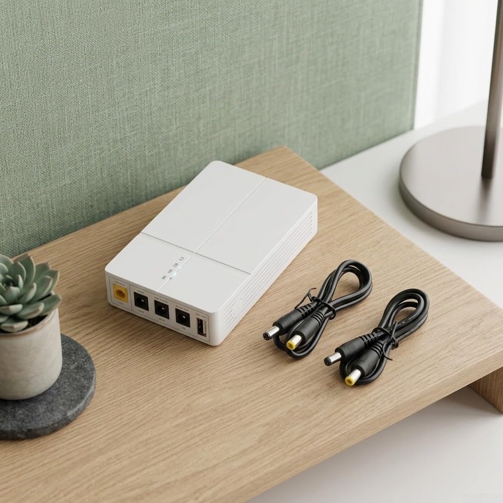 Per mini per Ups, alimentazione ininterrotta da 13500 mAh per router, modem e fotocamera, 27 W DC Backup con supporto USB C POE