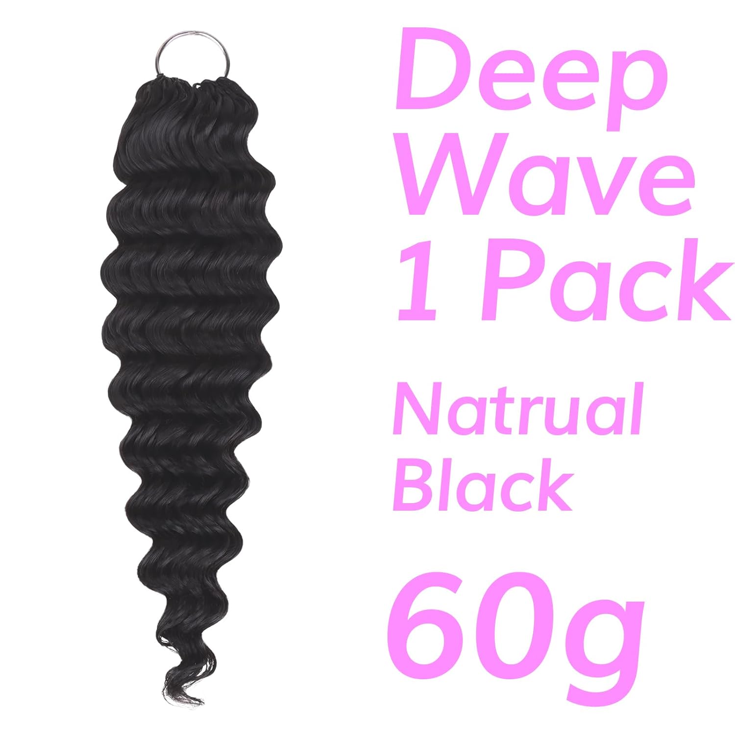 IDN BEAUTY Crochet Hair for Black Women,Feather Human Miracle Knots Hair,Burmese Natural Black Deep Wave Curly Hair Extensions,60g 16 Inch Prelooped QVR Crochet Hair
