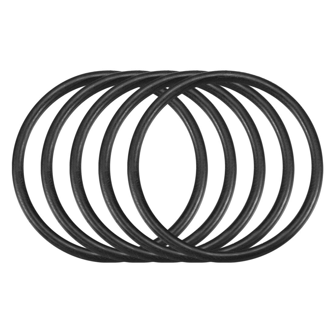 sourcingmap® 30 szt. czarny okrągły nitrylowy kauczuk butadienowy NBR o-ring 30 mm średnica 1,9 mm szerokość