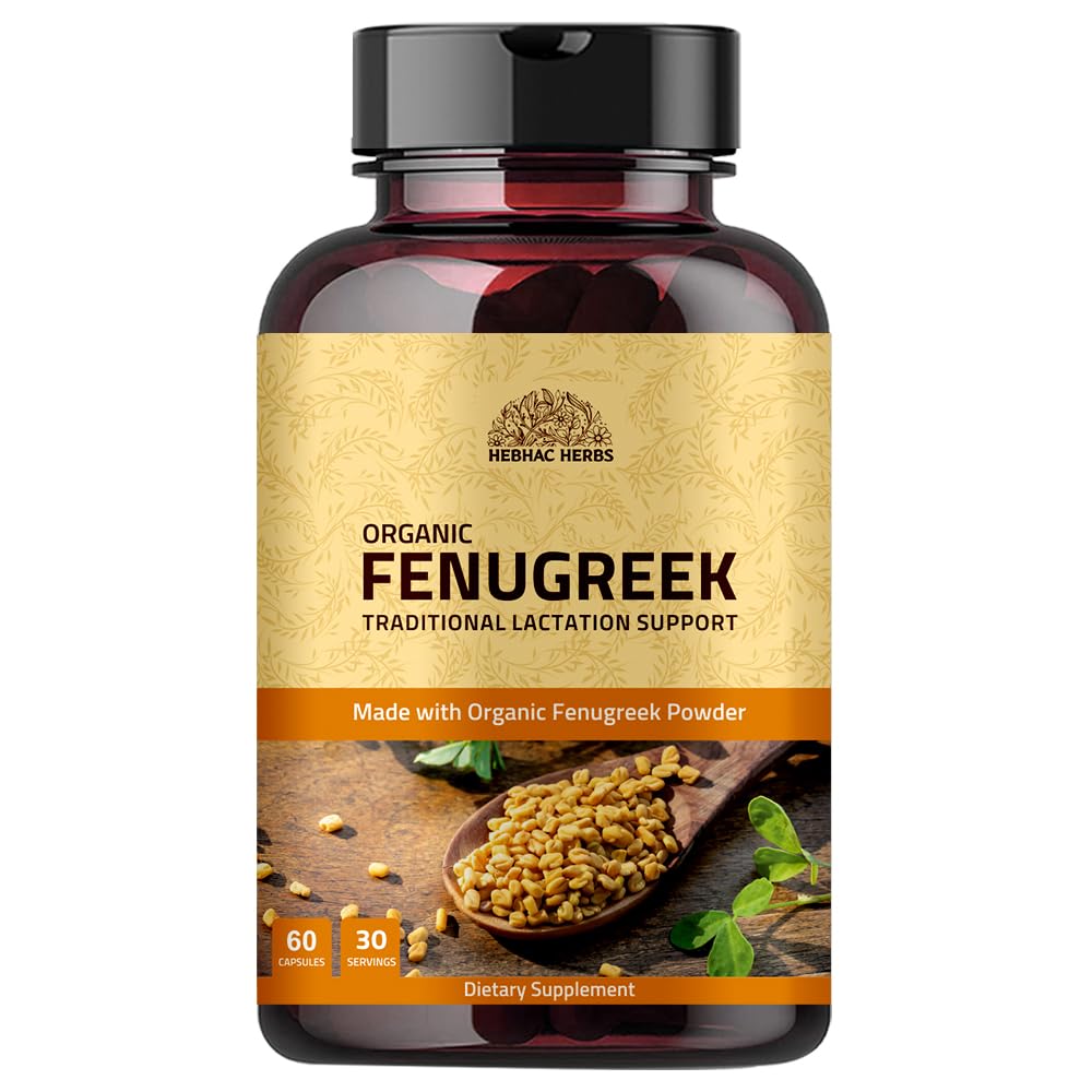 Fenugreek Capsules for Women (60 Capsules) | 1000mg Breastfeeding Supplement | Lactation Supplement