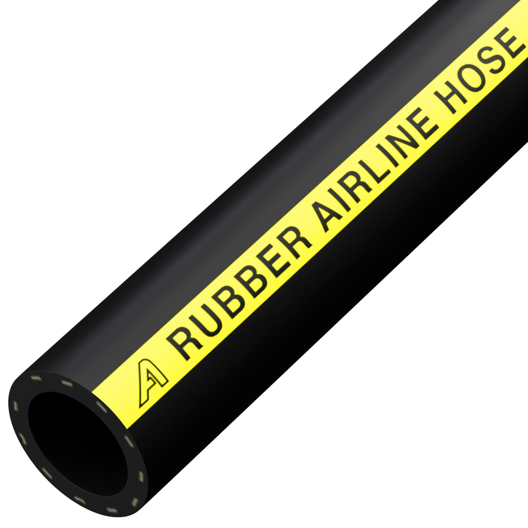 6mm Internal Diameter Black 40 Metre Length Rubber High Visibility 20 Bar Air Line Hose