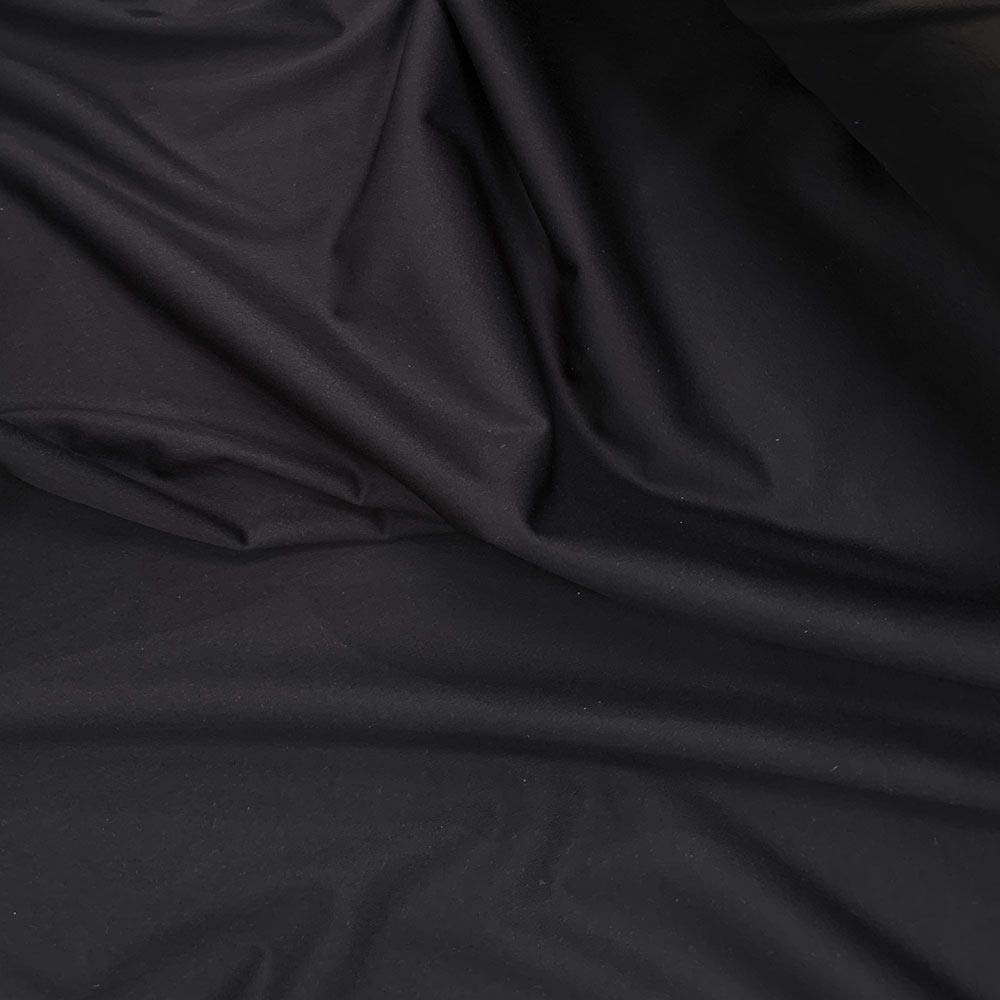 Plush Addict PUL Breathable Polyurethane Coated Fabric for Sewing Nappies, Upholstery, Seat Cushions and Waterproof Lining - Black - 1 Metre (1m x 140cm)