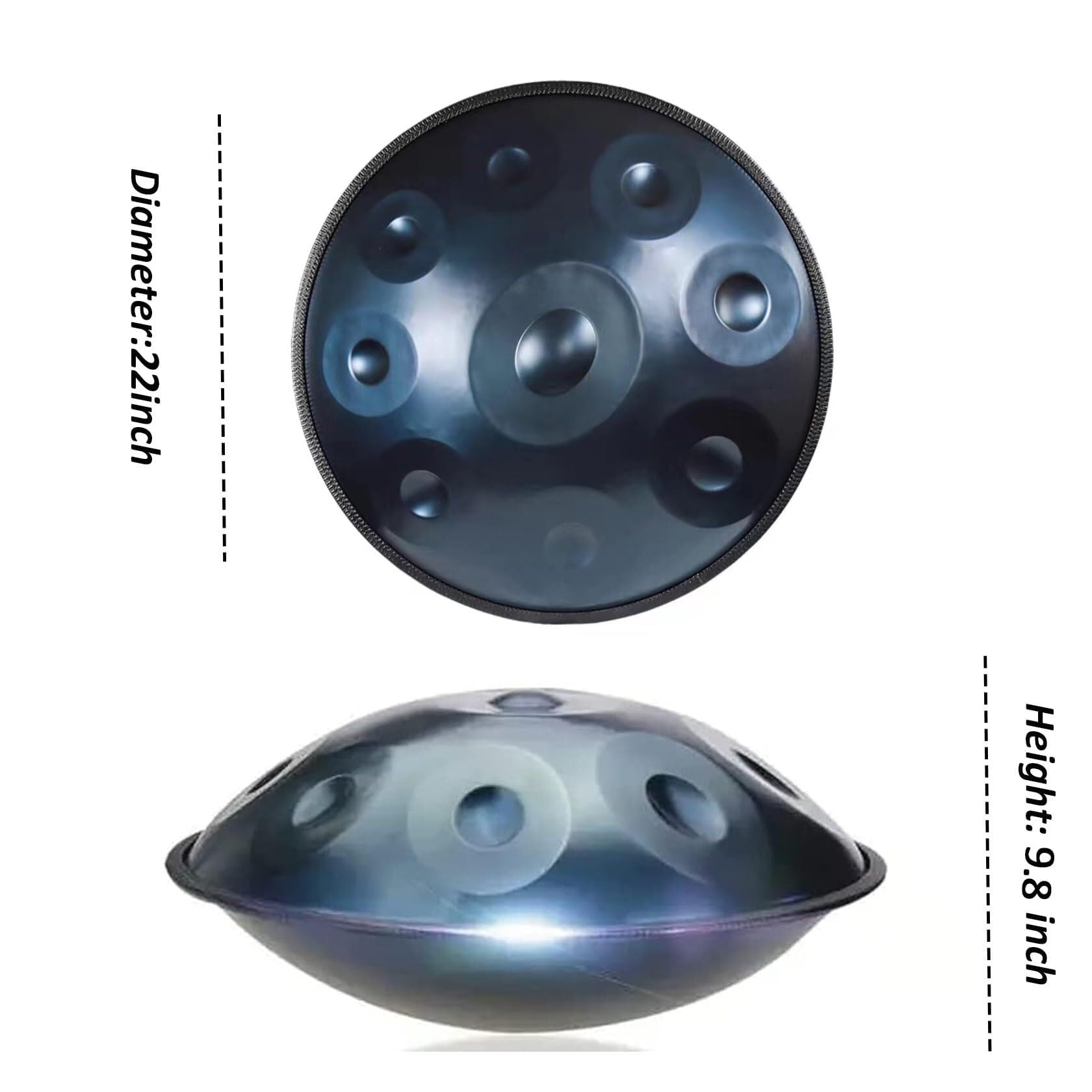 MULTI-TONAL MEDITATION AIDS: 22-Inch Steel Tongue Drum Offering 9