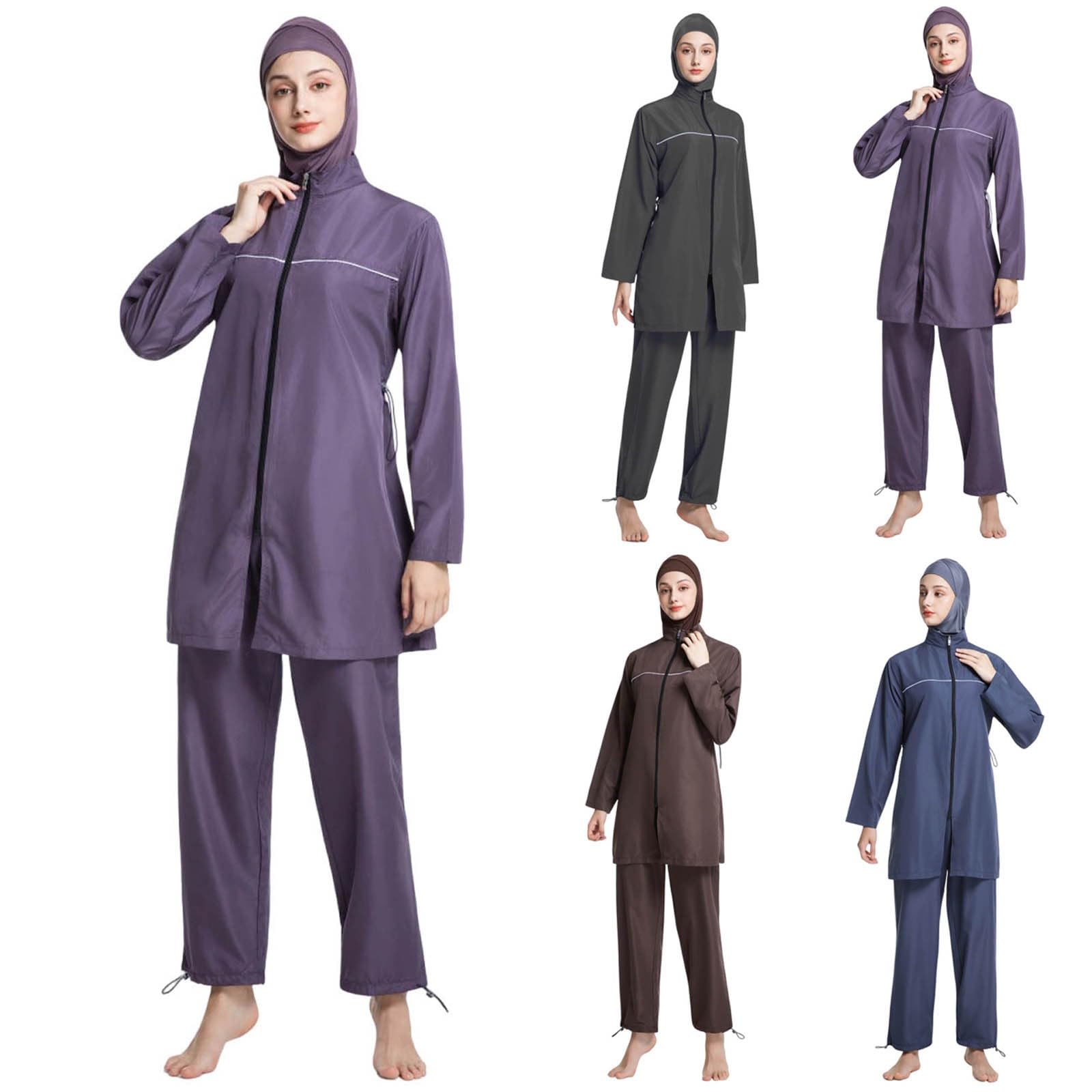 Generico Costume da Bagno per Donne Musulmane - Burkini per l’Estate Borkini Islamico Donna in 3 Pezzi con Copertura Modesta
