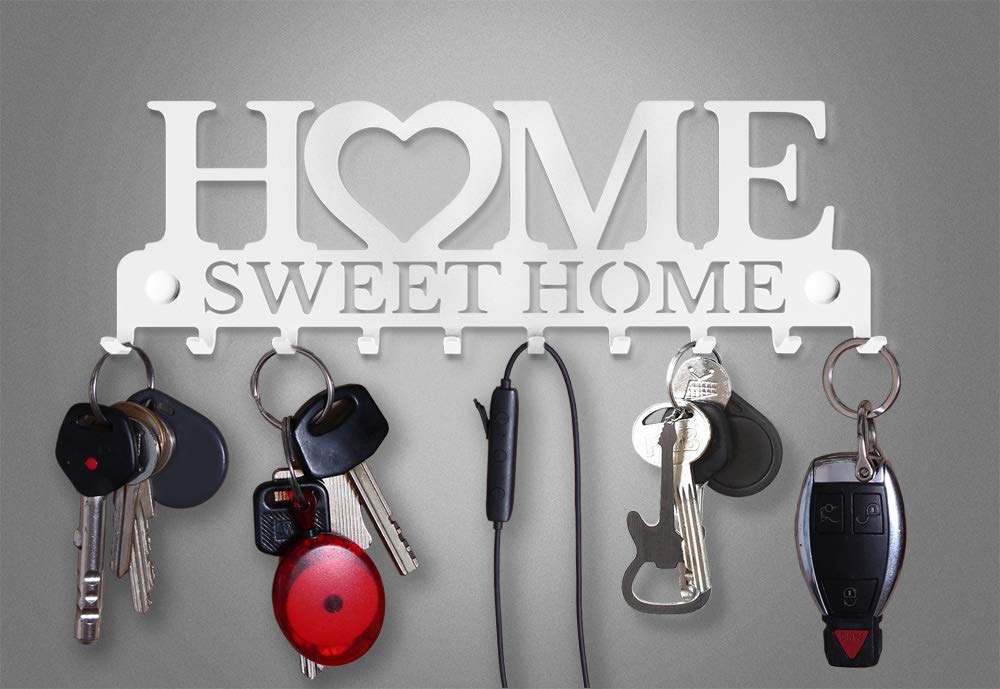 Portachiavi Da Parete Con 6 Ganci - 2 Pezzi In Alluminio, Senza Fori, Per Ingresso E Casa