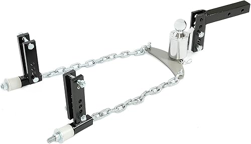 KUAFU Enganche de distribución de peso de acero de 4 pulgadas caídaelevación de 2-516 pulgadas bola de 3 a 6 pulgadas soportes de marco negro y