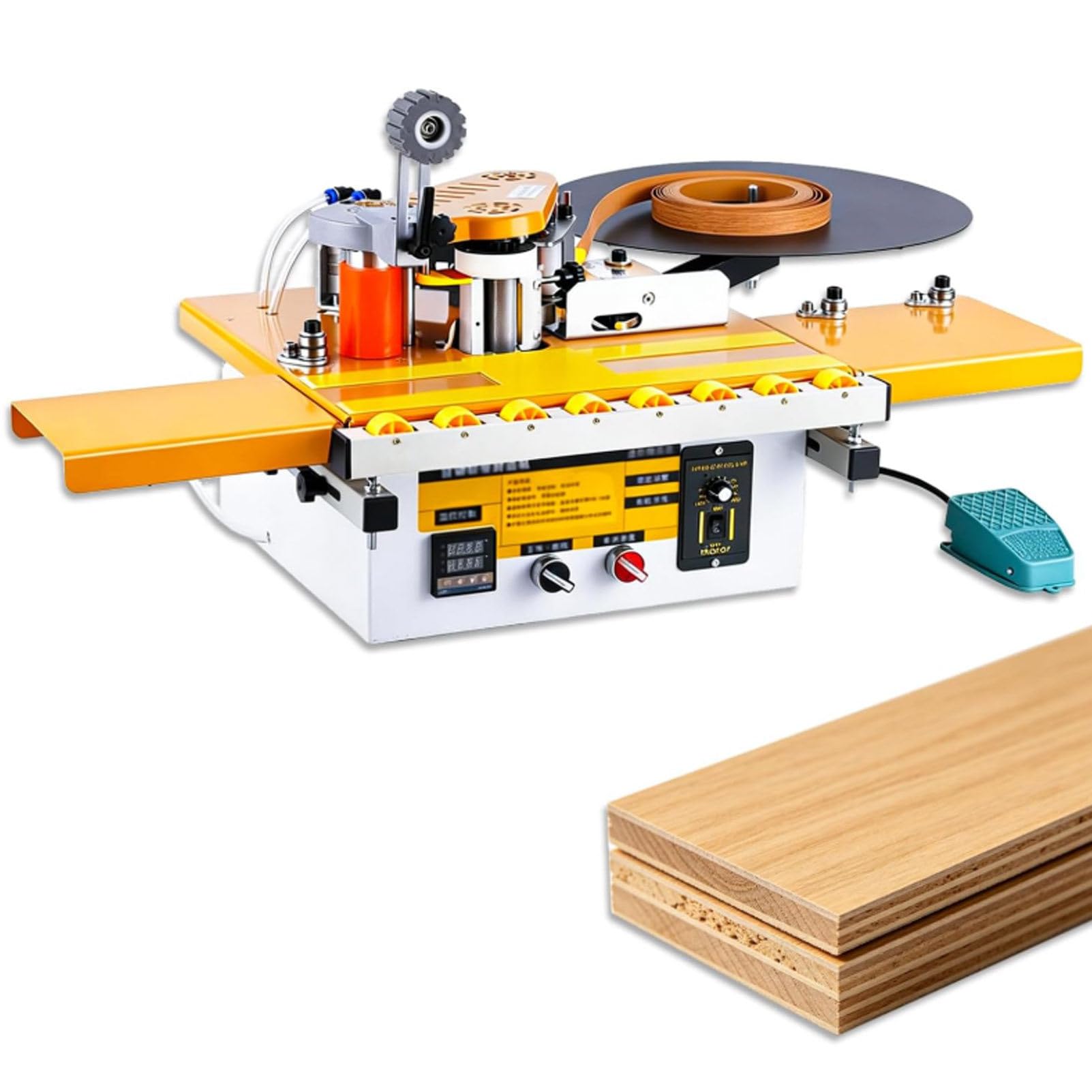 Encoladora de cantos portátil automática para cantos rectos y curvos en carpintería