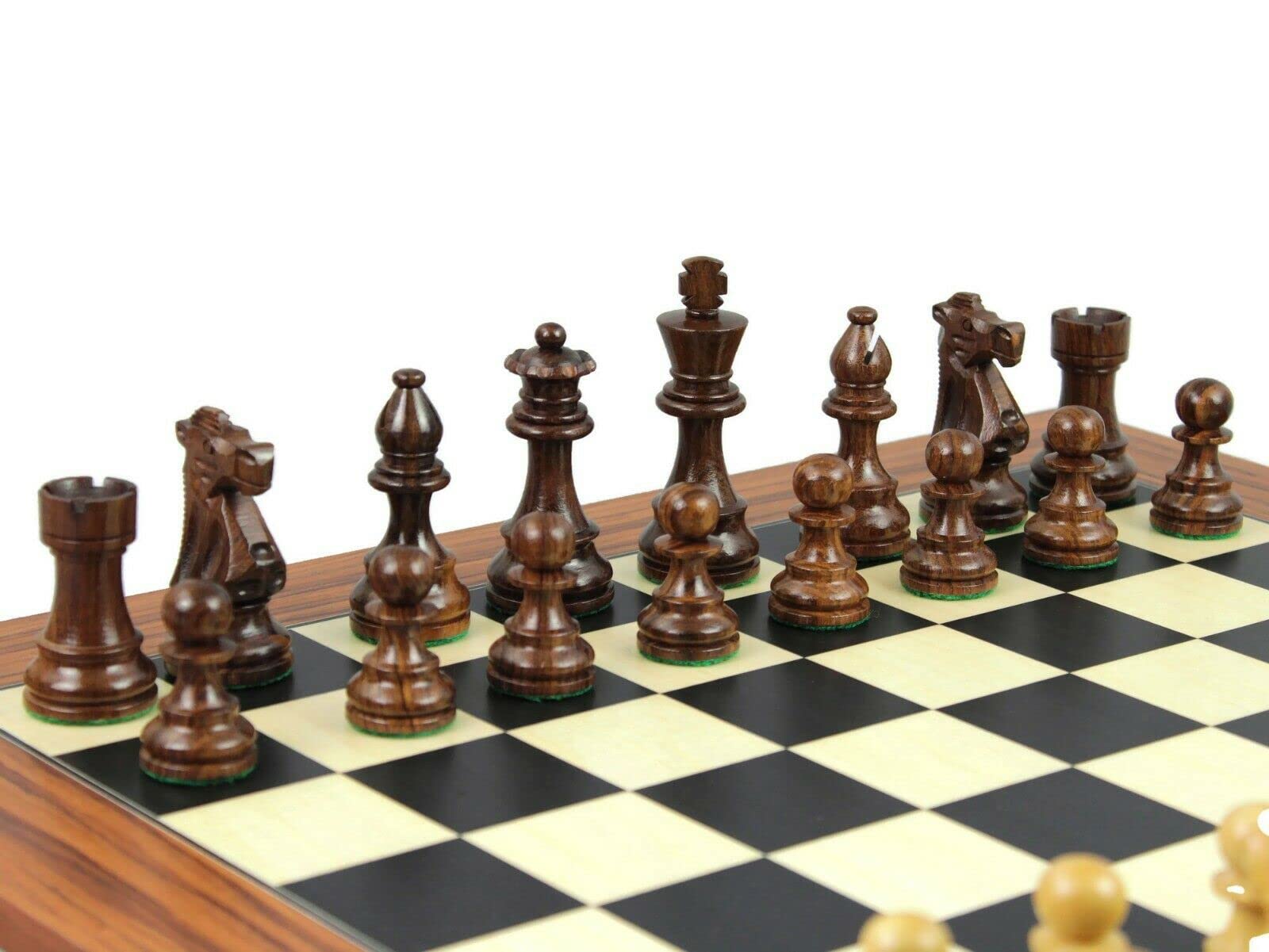 Set di scacchi in legno Palisander Board 50 pollici pesato Sheesham Staunton Cavaliere Francese Pezzi 9,75 pollici