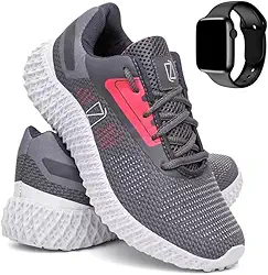 Kit Tênis Feminino para Caminhada Academia + Relógio Smartwatch Leve e Confortável