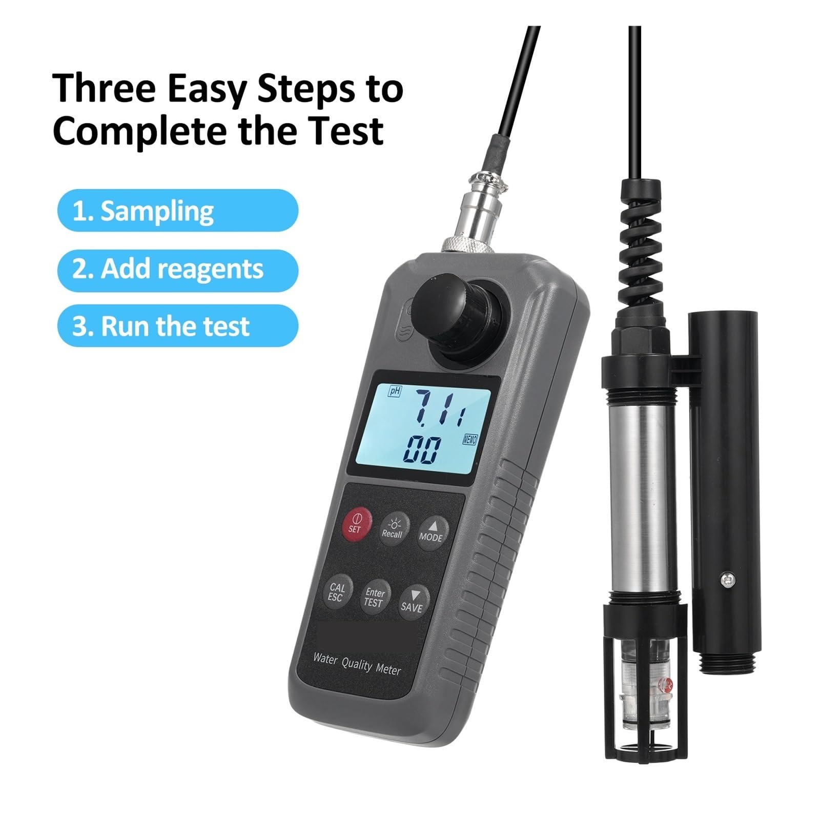 6 In 1 Gelöst Sauerstoff Tester Wasser Qualität Detektor PH Wert Temperatur Ammoniak Stickstoff Sauerstoff Meter DO Sonde Vielseitig Einsetzbar