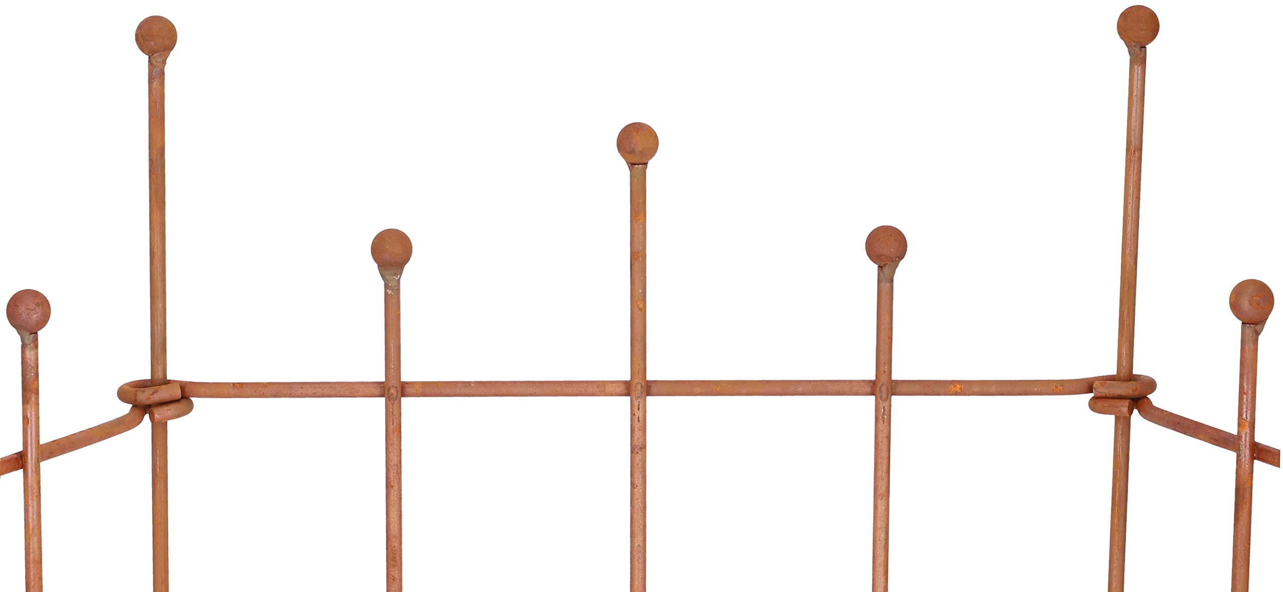 KOTARBAU® Edelrost Gartenzaun Beetzaun Zaunelement 3X | 120 x 46 cm | Rankhilfe Palisade Rost-Dekor Metall-Rankgitter