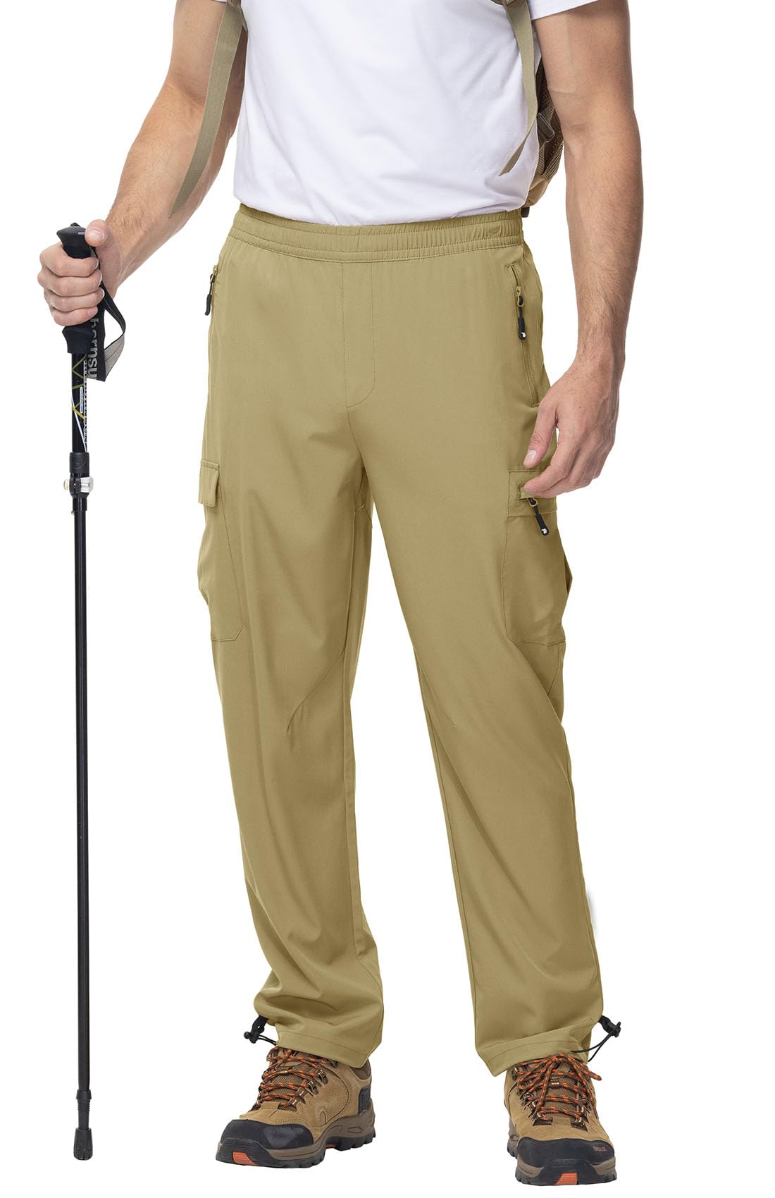 YSENTO Pantalones de senderismo para hombre, pantalones de trekking, verano, ligeros, transpirables, de secado rápido, resistentes al agua