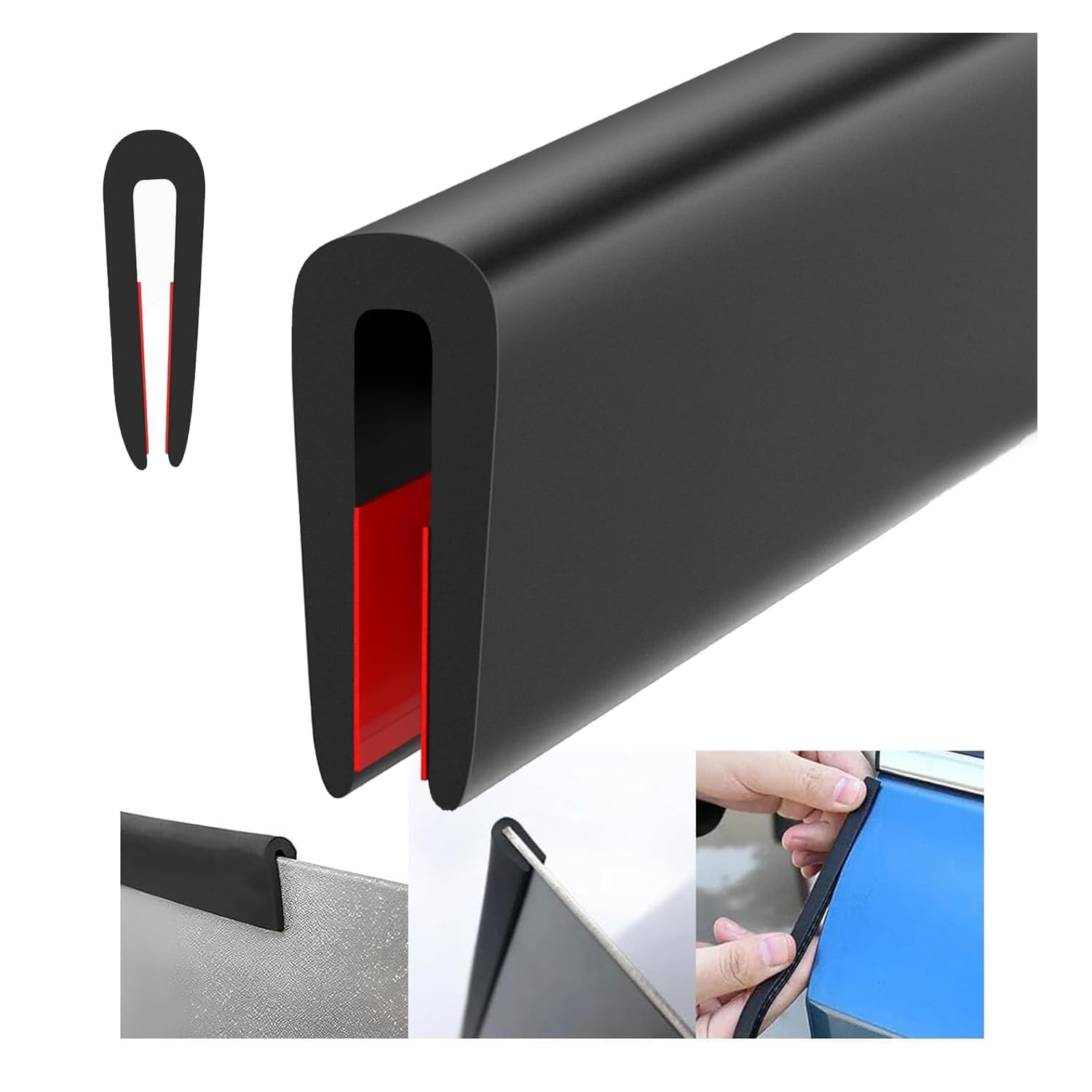 – 3.5M Rubber Edge Trim, Plastic Edging Trim, Edge Protector, Edging Strip,Rubber Sealing Strip, Grommet Strip for Door Trim, Windows, Metal Panels, Glass PanelsStrip